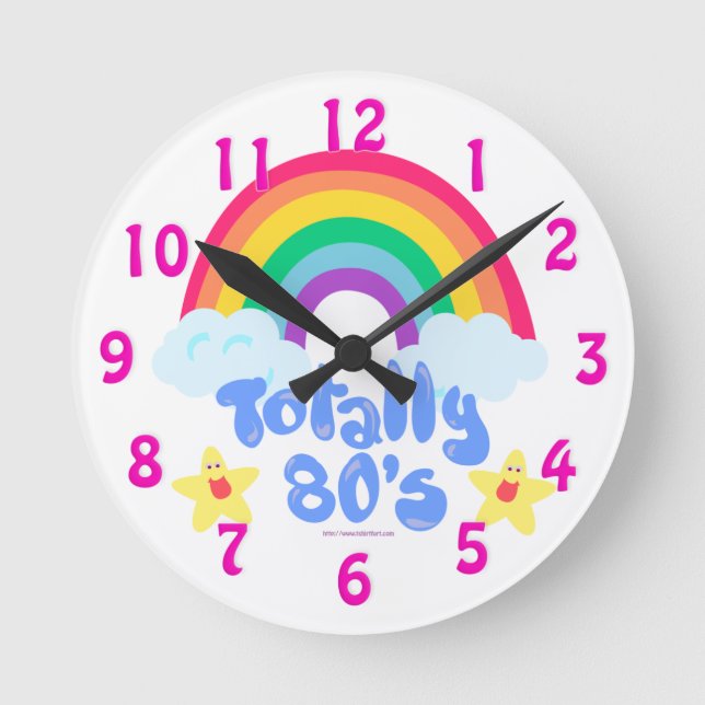 Total 80 Rainbow Motto Rund Klocka (Framsida)
