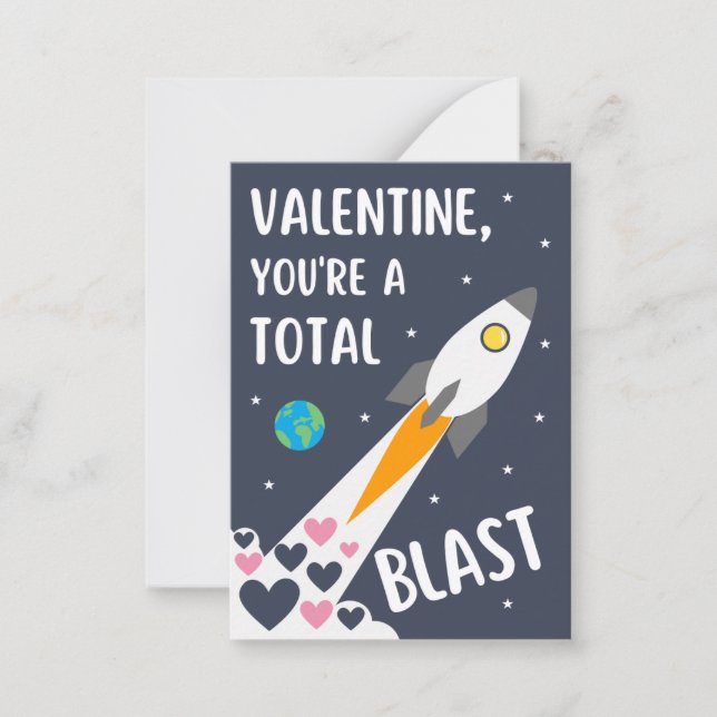 Total Blast Classroom Valentindag Anteckningskort (Framsida)