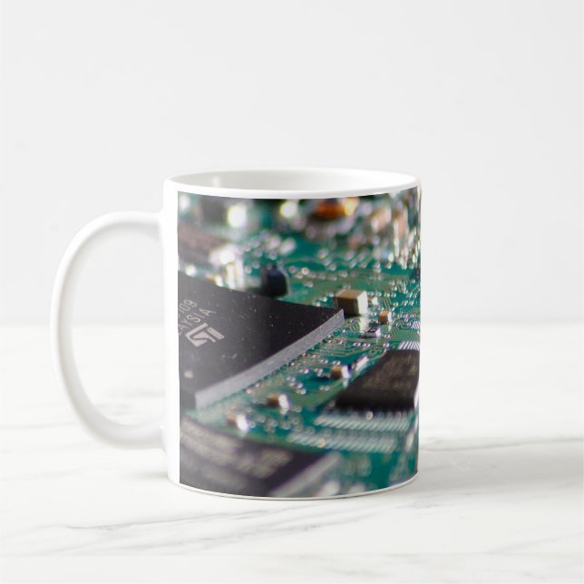 Total digital schon zum Morgenkaffee! Kaffemugg (Vänster)