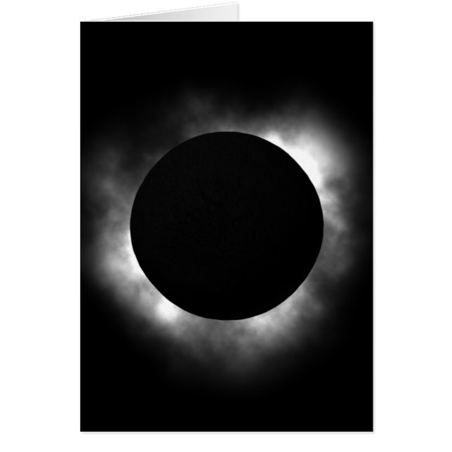 Total elipse hälsningskort (Framsidan)