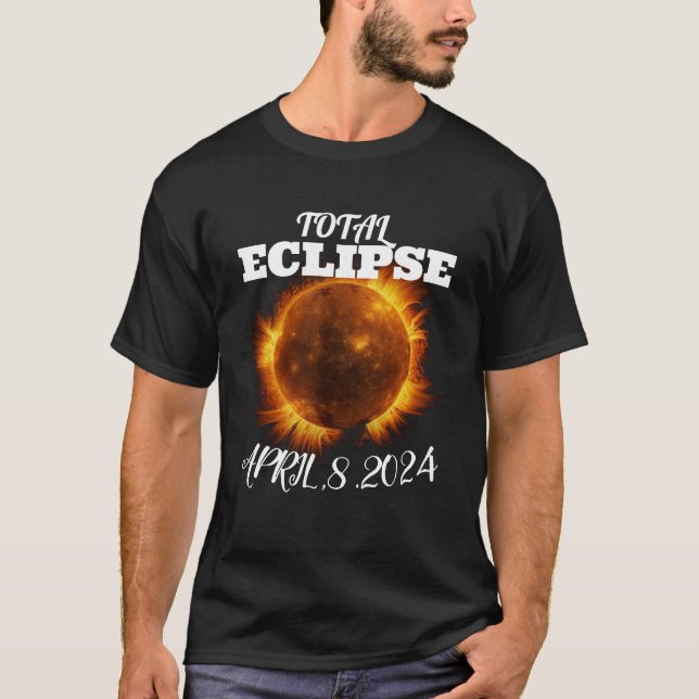Total elipse ,USA solcellskalig 2024 T Shirt (Framsida)
