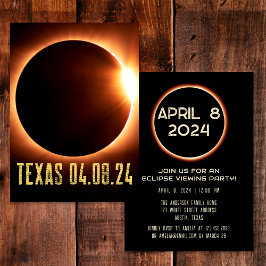 Total förmörkelse Texas 2024 Personlig Inbjudningar