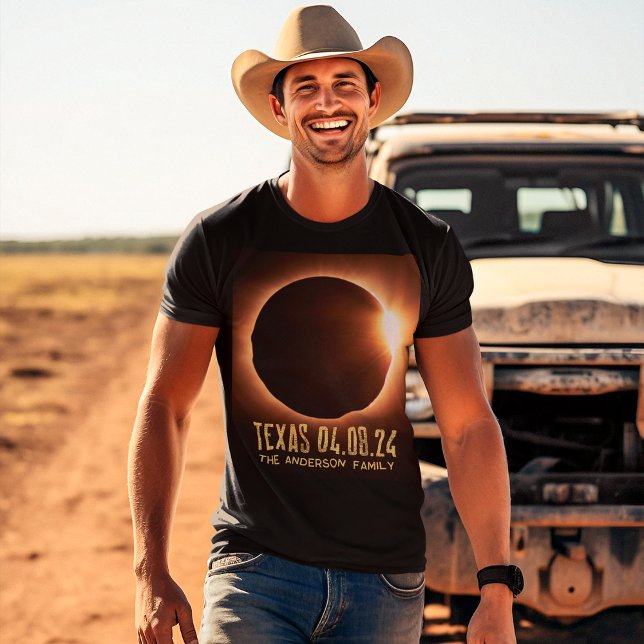 Total förmörkelse Texas 2024 Personlig T Shirt (Skapare uppladdad)