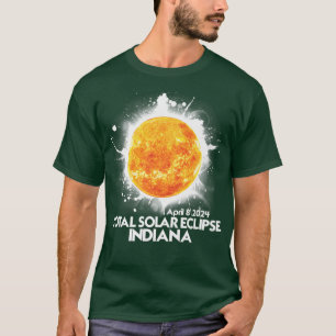Total Indiana 2024 American Total Solar Eclipse T Shirt