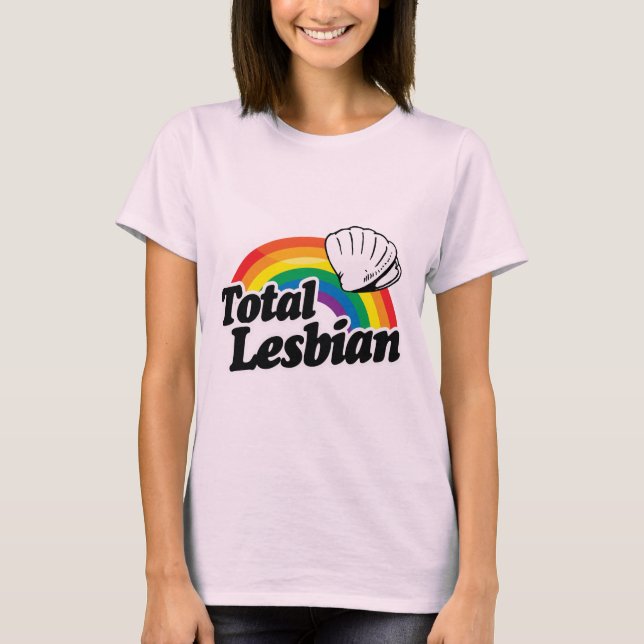 TOTAL LESBISK MUSSLINJE - VIT -.png Tee (Framsida)