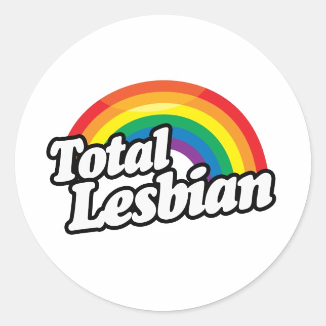 TOTAL LESBISK RUNT KLISTERMÄRKE (Framsida)