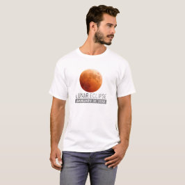 Total Lunar Eclipse 2018 31a Januari Gift Apparel T-shirt