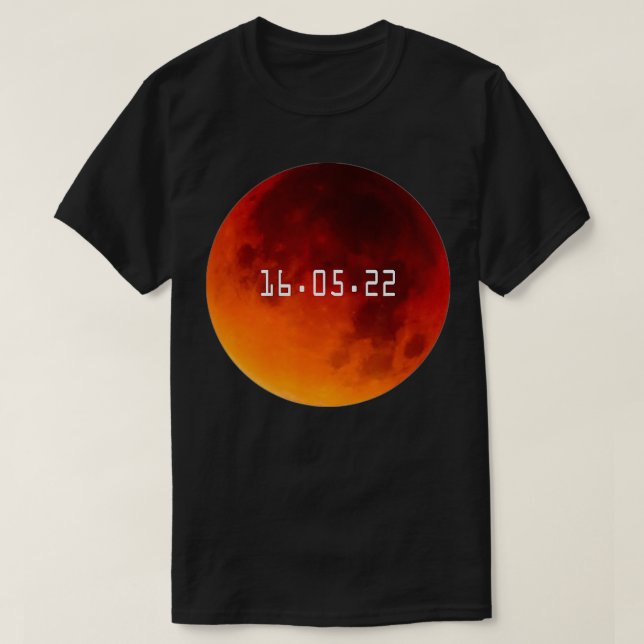 Total Lunar Eclipse May 16 2022 Blood Moon Mens Bo T Shirt (Design framsida)