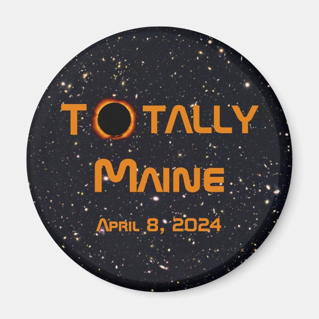 Total Maine 2024 Solar Eclipse Magnet (Framsidan)