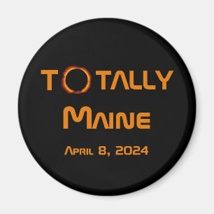 Total Maine 2024 Solar Eclipse Magnet
