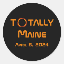 Total Maine 2024 Solar Eclipse Runt Klistermärke