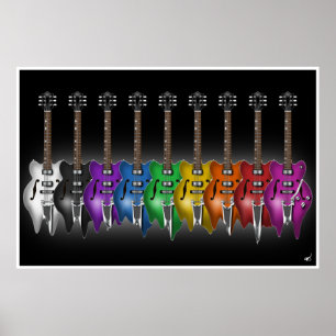 Total Meltdown Guitar-Poster Poster