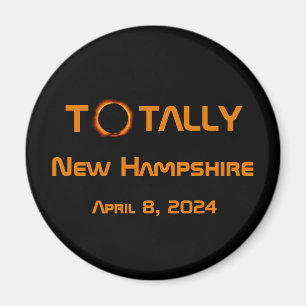 Total New Hampshire 2024 Solar Eclipse Magnet