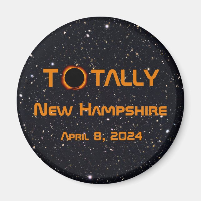 Total New Hampshire 2024 Solar Eclipse Magnet (Framsidan)