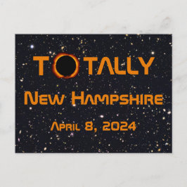 Total New Hampshire 2024 Solar Eclipse Vykort