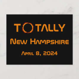 Total New Hampshire 2024 Solar Eclipse Vykort