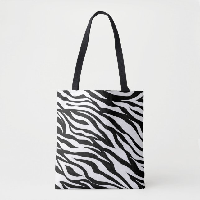 Total-over-Print-tote-säck för Zebra Tygkasse (Framsida)