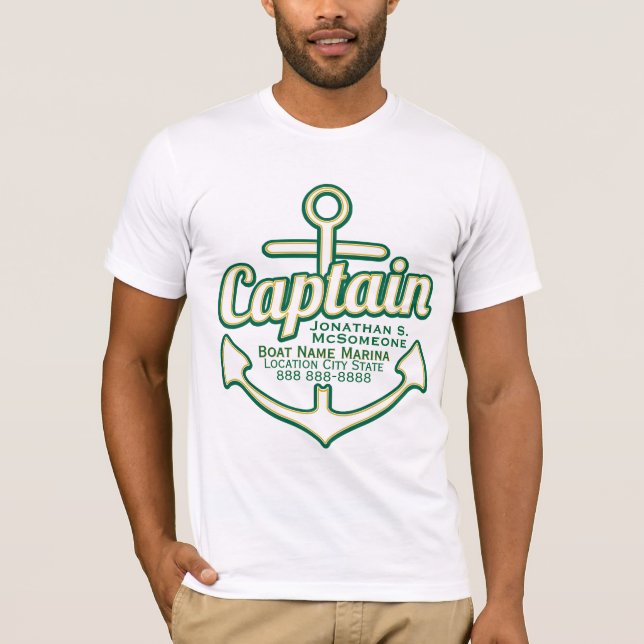 Total Personlig kapten Anchor Nautical Tee (Framsida)