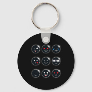 Total Solar Eclipse 04.08.2024 Fånig Ansikte Rolig Nyckelring