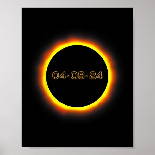 Total Solar Eclipse 04.08.2024 Totality 1 Poster (Framsidan)