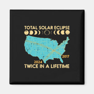 Total Solar Eclipse 2017 2024 Manar W Magnet