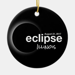 Total Solar Eclipse 2017 - Illinois Julgransprydnad Keramik