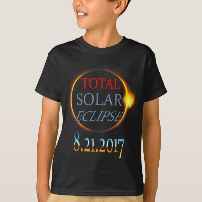 Total Solar Eclipse 2017 Illustration T Shirt (Framsida)