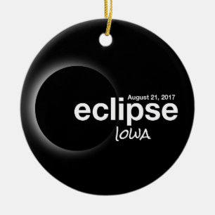 Total Solar Eclipse 2017 - Iowa Julgransprydnad Keramik