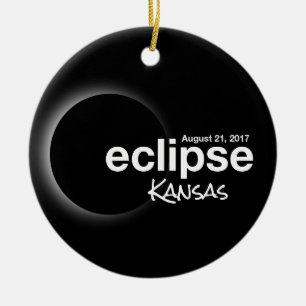 Total Solar Eclipse 2017 - Kansas Julgransprydnad Keramik