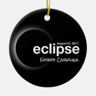 Total Solar Eclipse 2017 - North Carolina Julgransprydnad Keramik