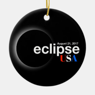 Total Solar Eclipse 2017 - USA Julgransprydnad Keramik