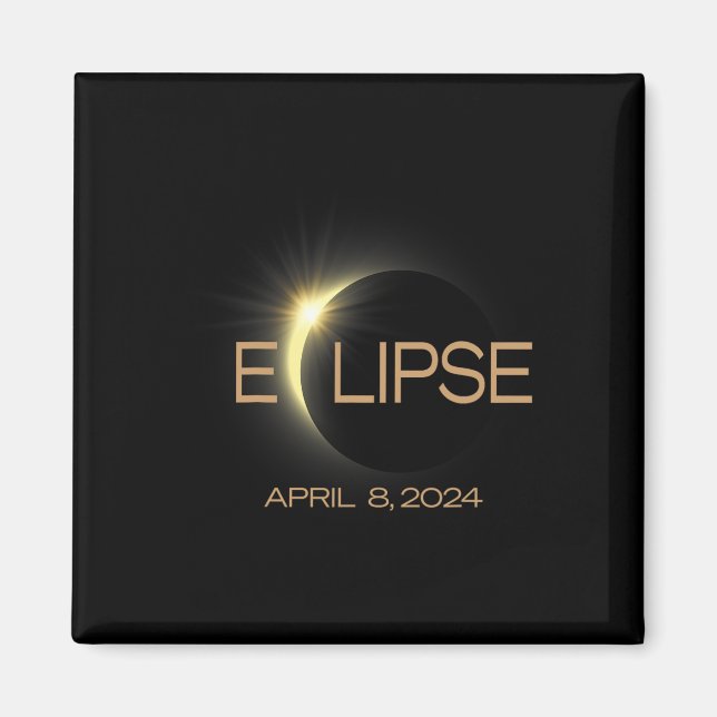 Total Solar Eclipse 2024 America Magnet (Framsidan)