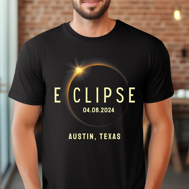Total Solar Eclipse 2024 April 8 Anpassningsbar St T Shirt (Skapare uppladdad)