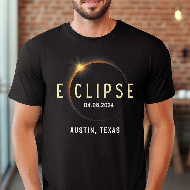 Total Solar Eclipse 2024 April 8 Anpassningsbar St T Shirt (Skapare uppladdad)