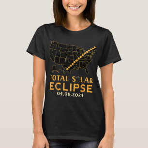 Total Solar Eclipse 2024 April 8 Manar Women Kids T Shirt