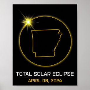 Total Solar Eclipse 2024 Arkansas Totalit Poster