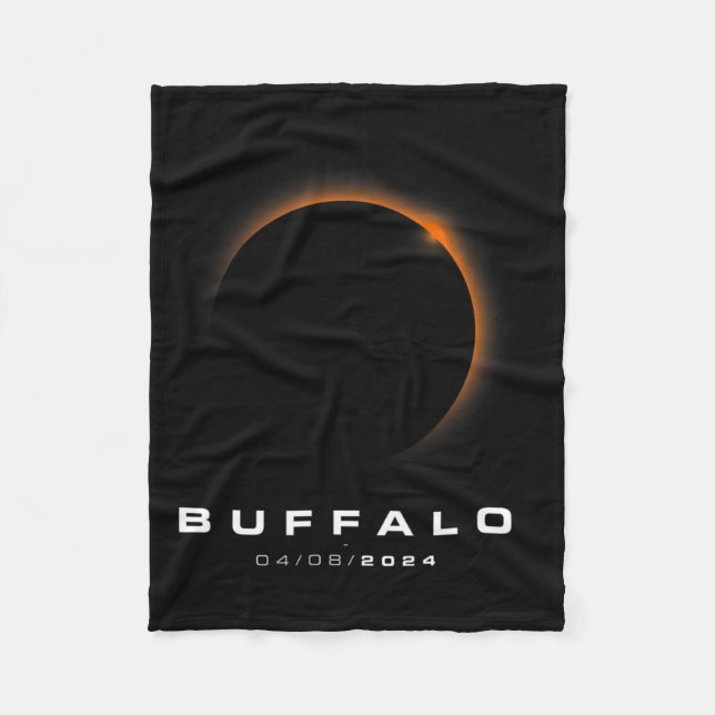 Total Solar Eclipse 2024 - Buffalo Solar Eclipse Fleecefilt (Framsidan)