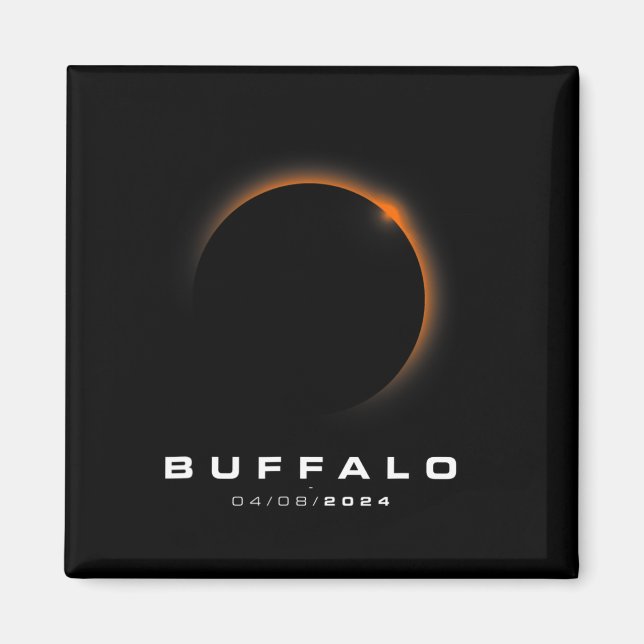 Total Solar Eclipse 2024 - Buffalo Solar Eclipse Magnet (Framsidan)