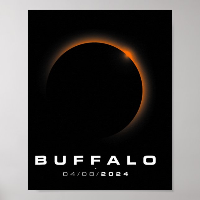 Total Solar Eclipse 2024 - Buffalo Solar Eclipse Poster (Framsidan)