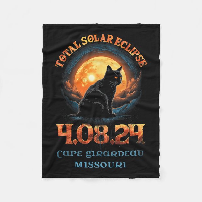 Total Solar Eclipse 2024 Cape Girardeau Missouri Fleecefilt (Framsidan)