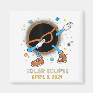 Total Solar Eclipse 2024 Funny Dabbing För barn to Magnet