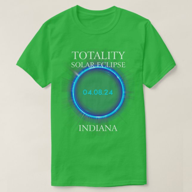 Total Solar Eclipse 2024 Indiana 04 T Shirt (Design framsida)