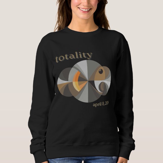 Total Solar Eclipse 2024, lustig design. Totalitet T Shirt (Framsida)