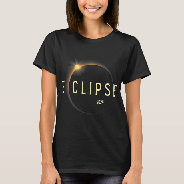 Total Solar Eclipse 2024 Manar Women Kids T Shirt (Framsida)