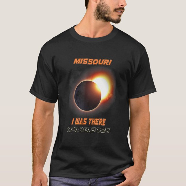 Total Solar Eclipse 2024 Missouri T Shirt (Framsida)