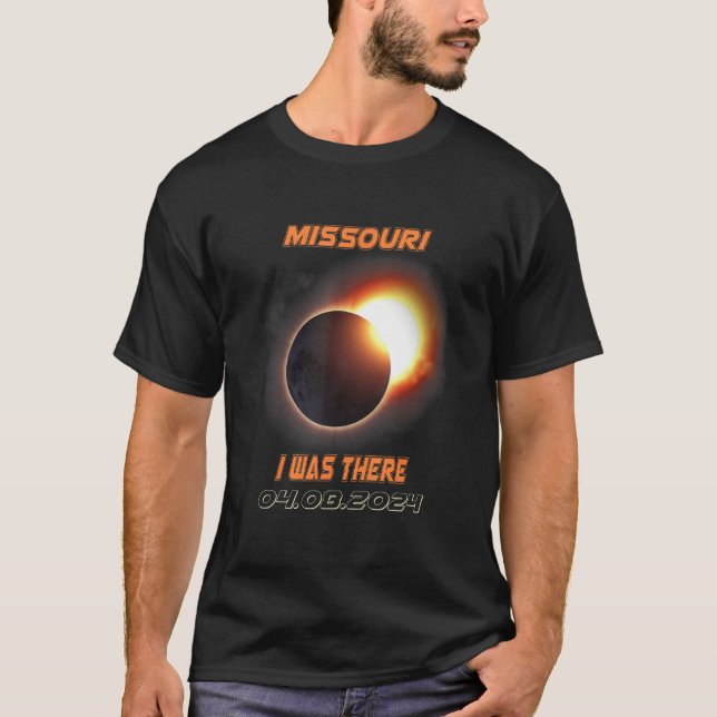 Total Solar Eclipse 2024 Missouri T Shirt (Framsida)