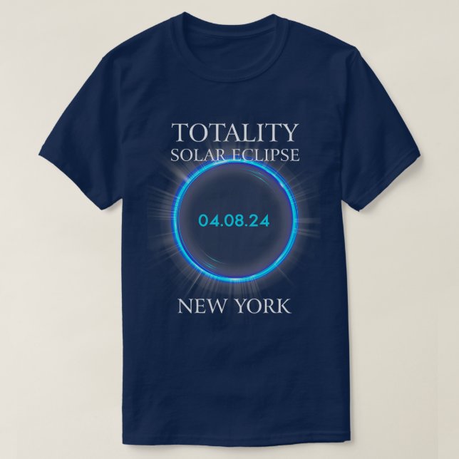 Total Solar Eclipse 2024 New York 040824 Astronomy T Shirt (Design framsida)