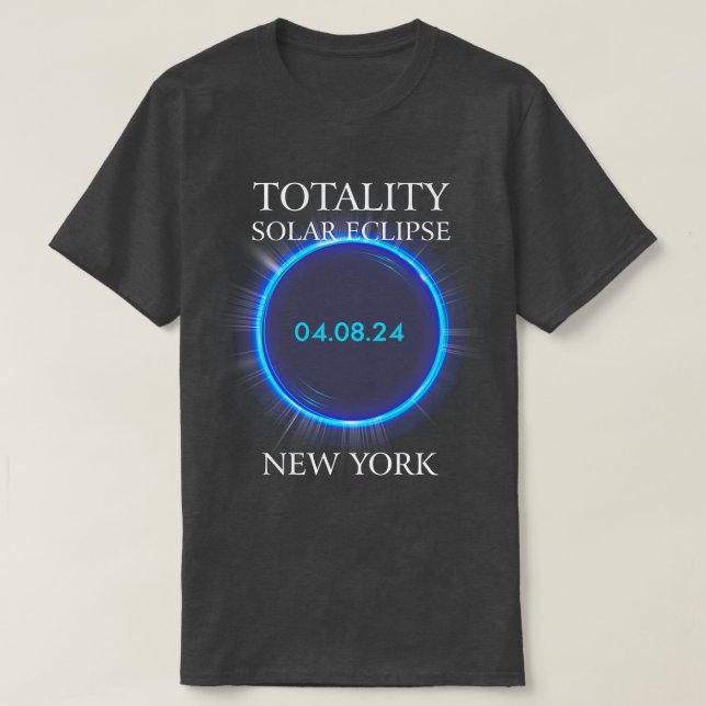 Total Solar Eclipse 2024 New York 04 T Shirt (Design framsida)
