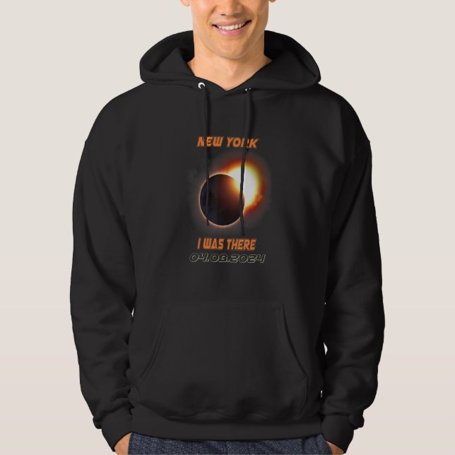 Total Solar Eclipse 2024 New York Hoodie (Framsida)
