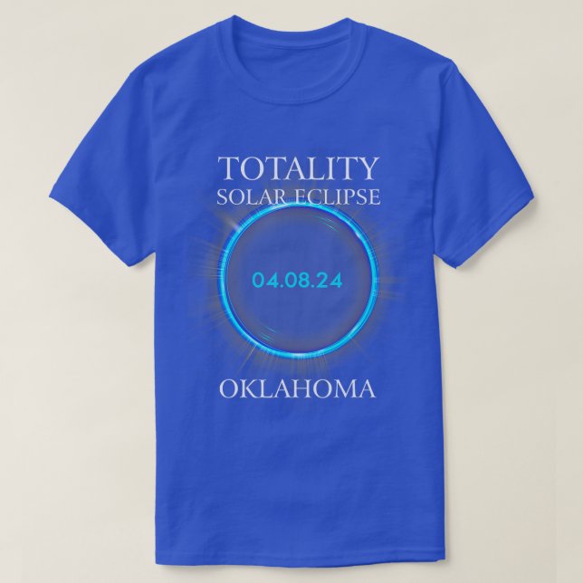 Total Solar Eclipse 2024 Oklahoma 040824 Astronomi T Shirt (Design framsida)